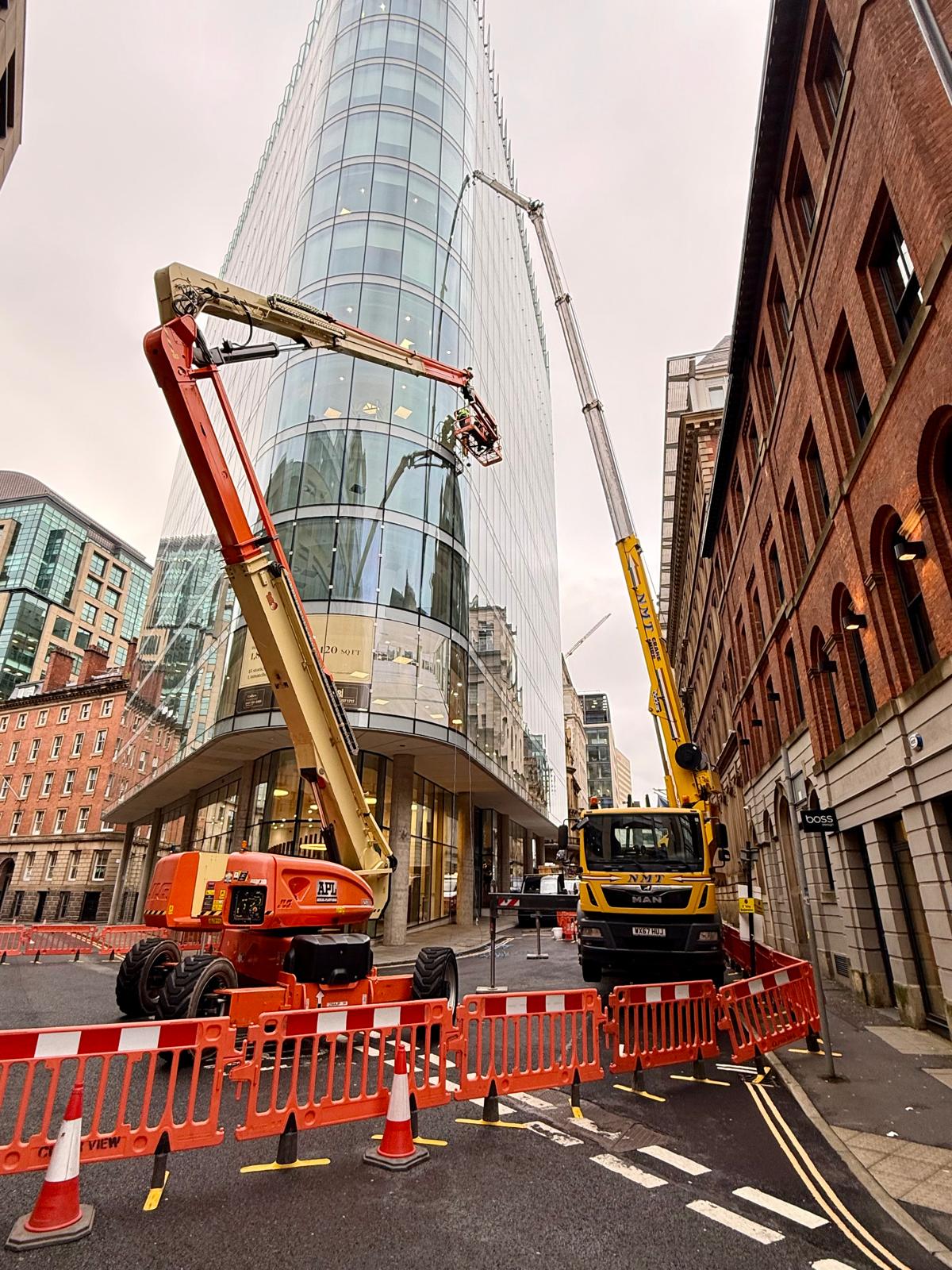 Crane on construction site